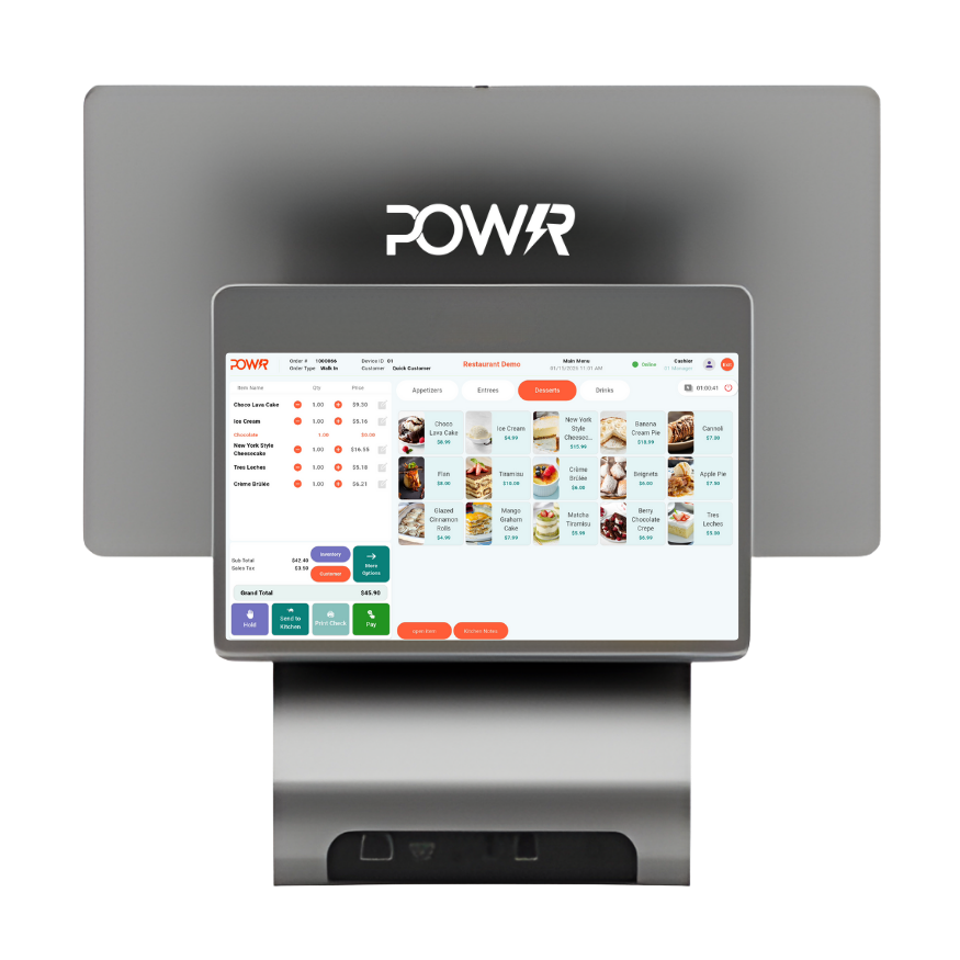 POWRPOS terminal and dashboard